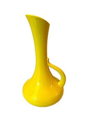 Vintage MCM Ceramic Royal Haeger Sunshine Yellow Ewer Pitcher Vase 12.5" USA